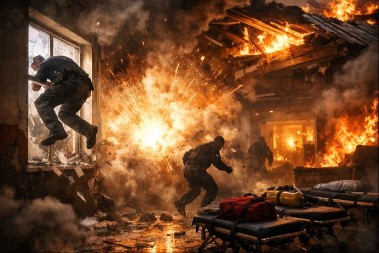 "BEŽALI SU KROZ PROZORE DOK JE SVE GORELO": Eksplozija raznela MUP centar u Siktivkaru (VIDEO)